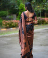 Navy Blue Banarasi Silk Saree | Traditional Wedding Wear