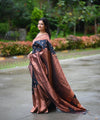 Navy Blue Banarasi Silk Saree | Traditional Wedding Wear