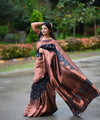 Navy Blue Banarasi Silk Saree | Traditional Wedding Wear