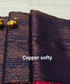 Navy Blue Banarasi Silk Saree | Traditional Zari Weave