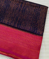 Navy Blue Banarasi Silk Saree | Traditional Zari Weave