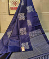 Navy Blue Banarasi Silk Saree | Wedding & Festive Wear