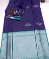 Navy Blue Banarasi Silk Saree | Wedding & Reception Wear