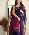 Navy Blue Cotton Saree | Festive & Party Wear
