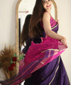 Navy Blue Cotton Saree | Festive & Party Wear