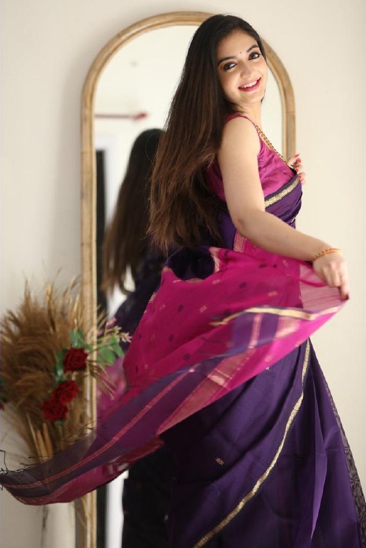 Navy Blue Cotton Saree | Festive & Party Wear