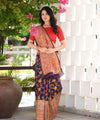 Navy Blue Cotton Saree | Office & Casual Wear