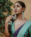 Navy Blue Jacquard Silk Saree | Festive & Party Wear