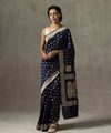 Navy Blue Jacquard Silk Saree | Traditional Wedding Wear