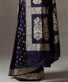 Navy Blue Jacquard Silk Saree | Traditional Wedding Wear