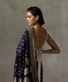 Navy Blue Jacquard Silk Saree | Traditional Wedding Wear