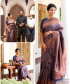 Navy Blue Jacquard Silk Saree | Wedding & Festive Wear
