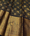 Navy Blue Kanjivaram Silk Saree | Bridal & Festive Wear