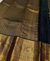 Navy Blue Kanjivaram Silk Saree | Bridal & Festive Wear