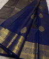 Navy Blue Kanjivaram Silk Saree | Ethnic Wear for Women