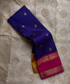 Navy Blue Kanjivaram Silk Saree | Traditional Wedding Wear
