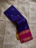 Navy Blue Kanjivaram Silk Saree | Traditional Wedding Wear