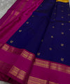 Navy Blue Kanjivaram Silk Saree | Traditional Wedding Wear