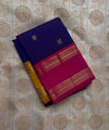 Navy Blue Kanjivaram Silk Saree | Traditional Wedding Wear