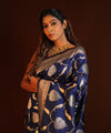 Navy Blue Paithani Silk Saree | Bridal & Festive Wear