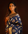 Navy Blue Paithani Silk Saree | Bridal & Festive Wear