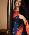 Navy Blue Paithani Silk Saree | Festival & Ceremony Wear