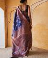 Navy Blue Paithani Silk Saree | Traditional Wedding Wear