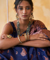 Navy Blue Paithani Silk Saree | Traditional Wedding Wear