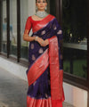 Navy Blue Paithani Silk Saree | Wedding & Festive Wear