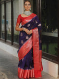 Navy Blue Paithani Silk Saree | Wedding & Festive Wear