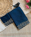 Navy Blue Space Silk Jarkan Work Saree for Wedding & Party | RD TAMANAH