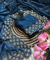 Navy Blue Space Silk Jarkan Work Saree for Wedding & Party | RD TAMANAH