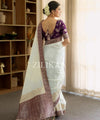 Off White Banarasi Silk Saree | Ethnic Wear for Women