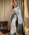 Off White Banarasi Silk Saree | Festival & Ceremony Wear