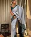 Off White Banarasi Silk Saree | Festival & Ceremony Wear
