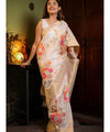 Off White Banarasi Silk Saree | Festive & Party Wear