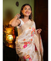 Off White Banarasi Silk Saree | Festive & Party Wear