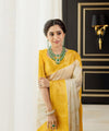 Off White Banarasi Silk Saree | Wedding & Reception Wear