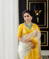 Off White Banarasi Silk Saree | Wedding & Reception Wear