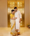 Off White Banarasi Silk Saree | Wedding & Reception Wear