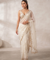 Off White Bollywood Designer Saree | Party & Festive Wear