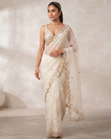 Off White Bollywood Designer Saree | Party & Festive Wear