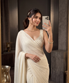 Off White Bollywood Designer Saree | Party & Festive Wear