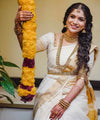 Off White Cotton Saree | Festival & Ceremony Wear