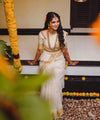 Off White Cotton Saree | Festival & Ceremony Wear