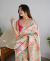 Off White Cotton Saree | Festival & Ceremony Wear