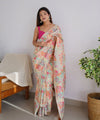 Off White Cotton Saree | Festival & Ceremony Wear