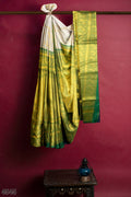 Off White Jacquard Silk Saree | Festive & Party Wear