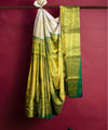 Off White Jacquard Silk Saree | Festive & Party Wear