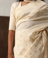 Off White Jacquard Silk Saree | Traditional Wedding Wear